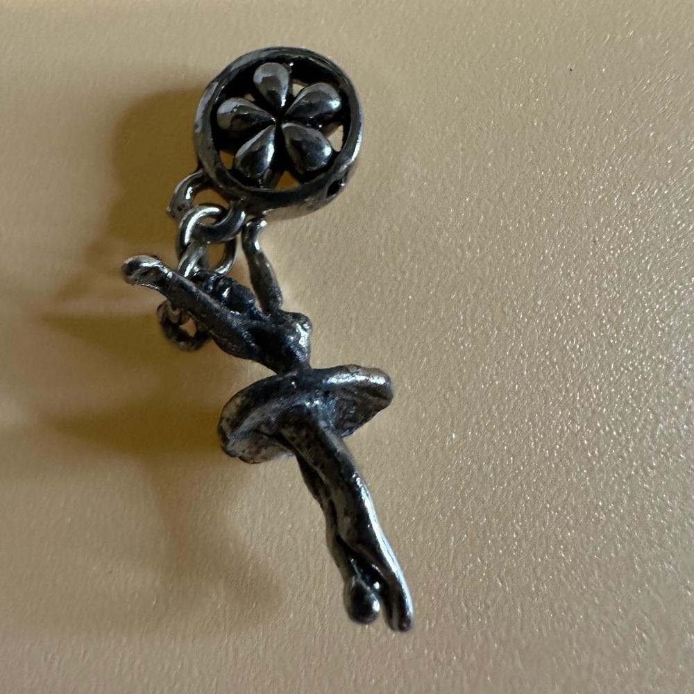 Bundle Only NWT Antique Silver  Ballerina Charm Pendant - Black Silver